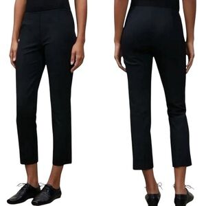 LAFAYETTE 148 Lexington Cropped Straight Leg Black Trouser Pants